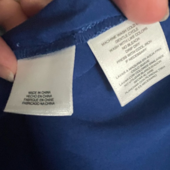 Anne Klein Women’s Blue Long Sleeve Button Down Blouse Size XL - Picture 3 of 5